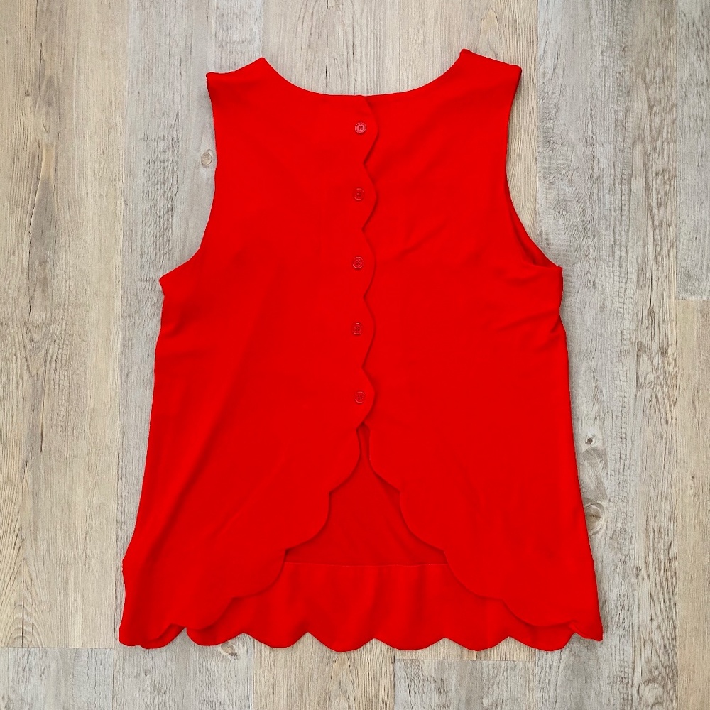 Halogen (Nordstrom) Scalloped Tank Top Small
